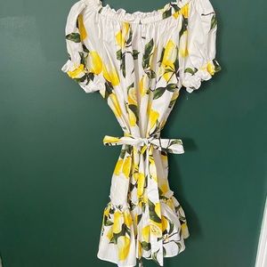 Adorable lemon print summer dress by Aqua